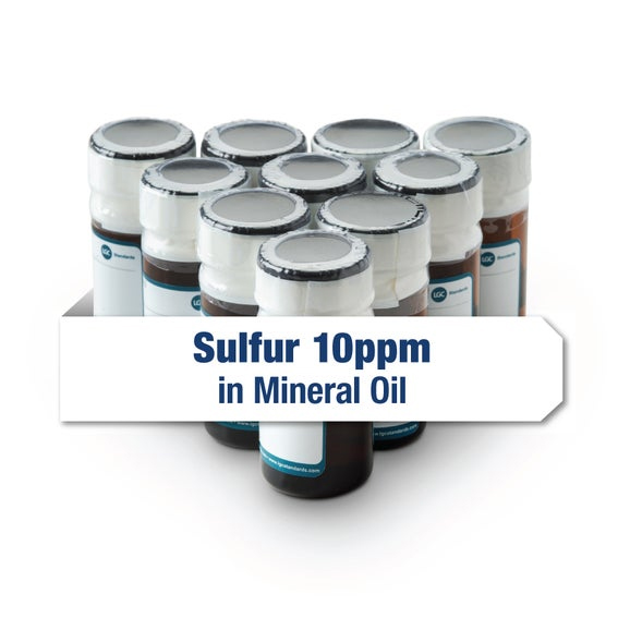 Calibration; S in Mineral Oil, 10 ppm (10 mL) - Set of 10 - 201773-01